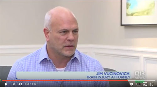 James K Vucinovich Q13 Railroad Injury Video