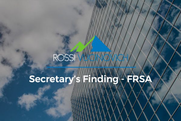 Secretary’s Findings – FRSA